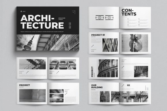 Download Architecture Brochure Template Landscape - Template Collection
