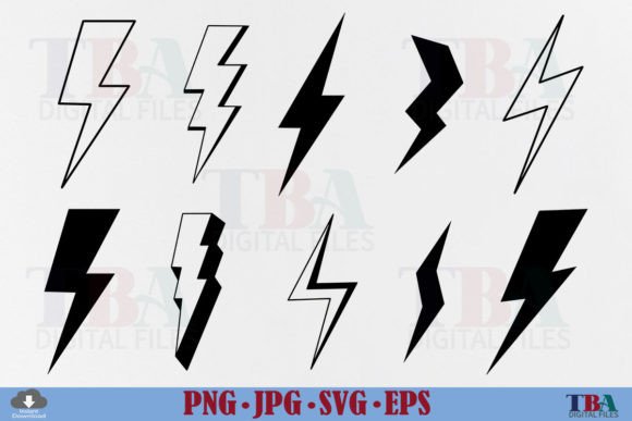 Download Lightning Bolt SVG Bundle, Thunder Flash - Bolt Collection