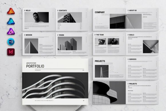 Download Architecture Portfolio Template Landscape - Template Collection