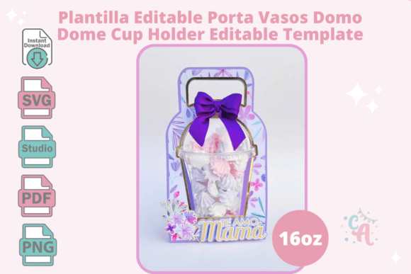 Download Dome Cup Holder Template 16oz - Template Collection