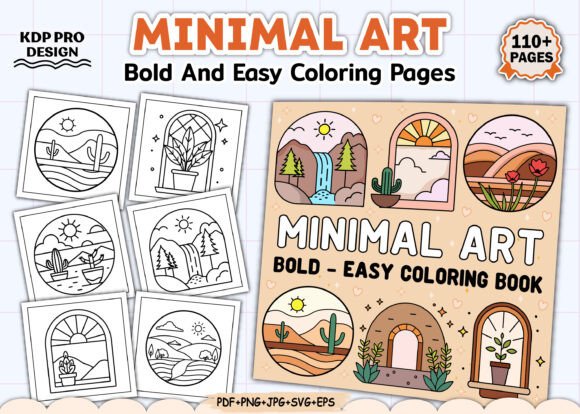 Download Minimal Art Coloring Book Bold and Easy - Minimal Collection