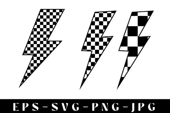 Download Checkered Lightning Bolt Svg, - Bolt Collection